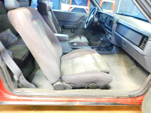 1984 Red Ford Mustang Convertible