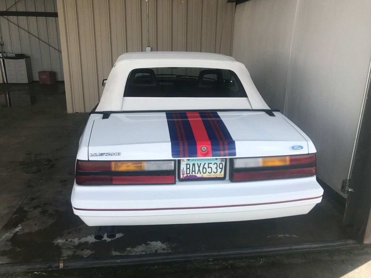 1984 White Ford Mustang Convertible