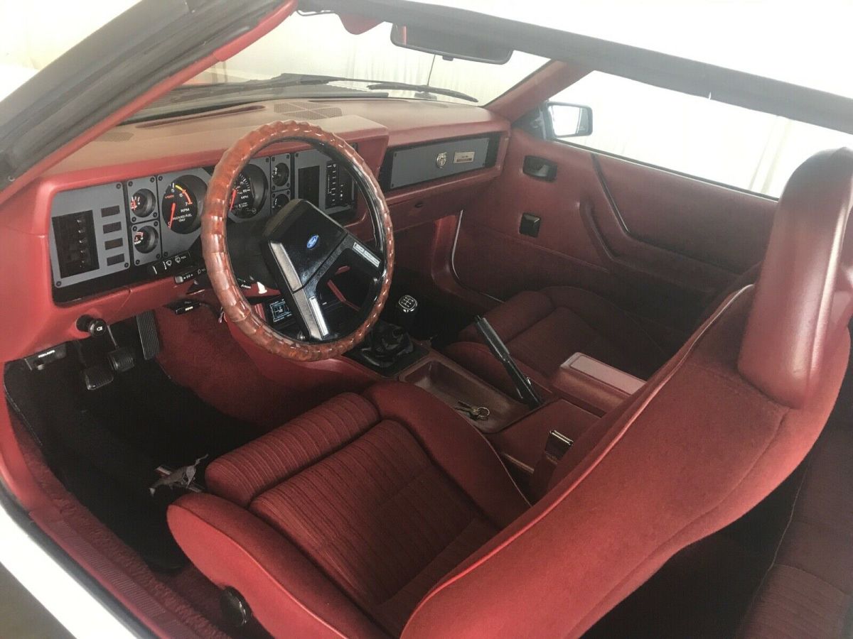 1984 White Ford Mustang Convertible