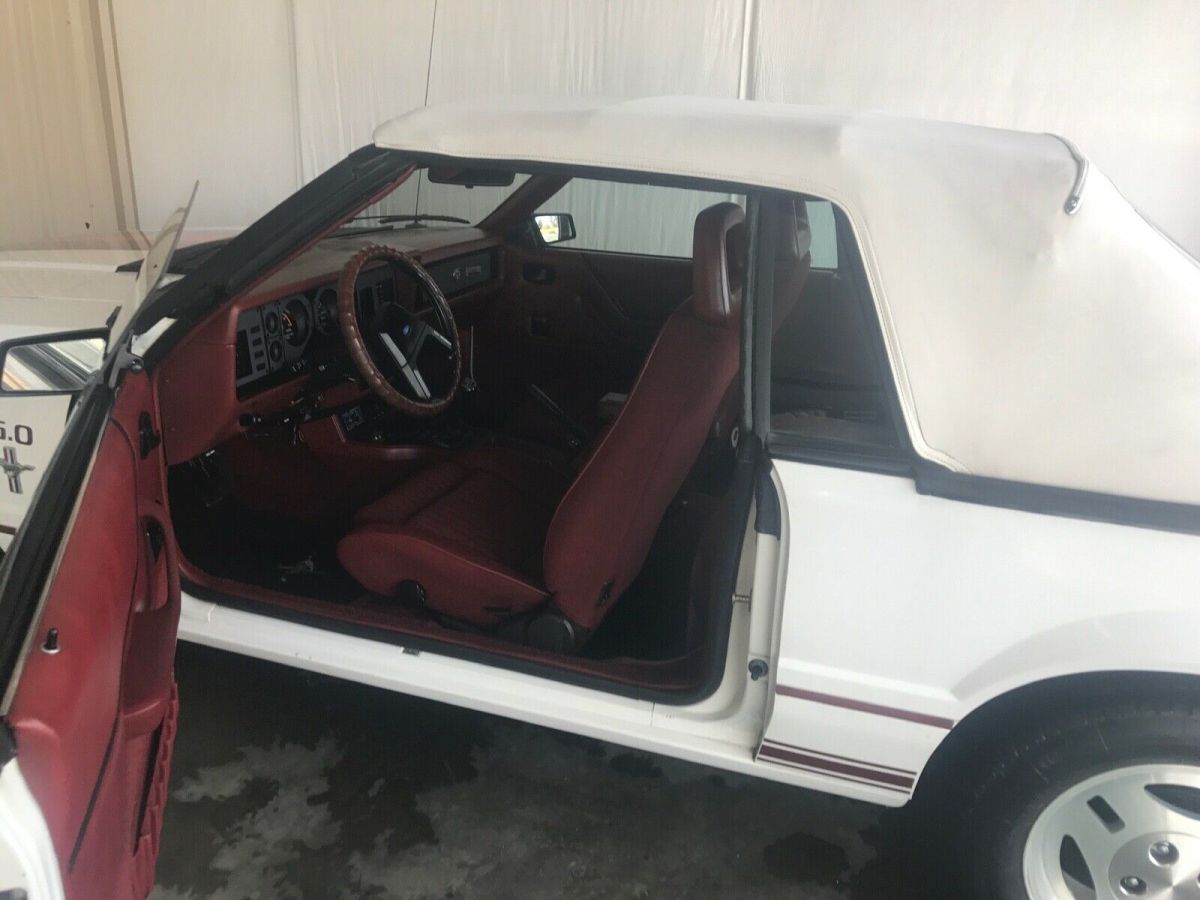 1984 White Ford Mustang Convertible