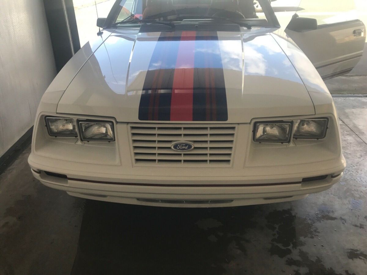 1984 White Ford Mustang Convertible