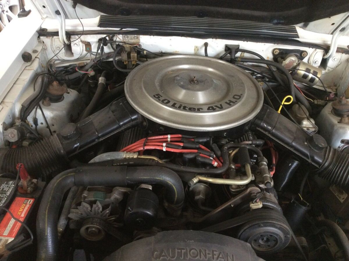 1984 White Ford Mustang Convertible