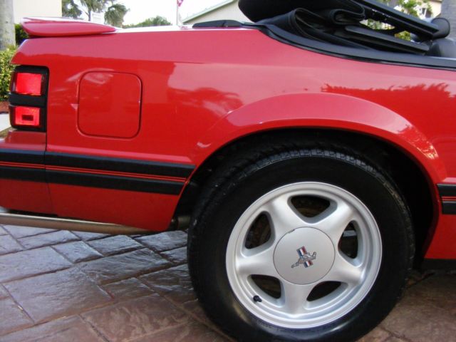 1984 Red Ford Mustang Convertible