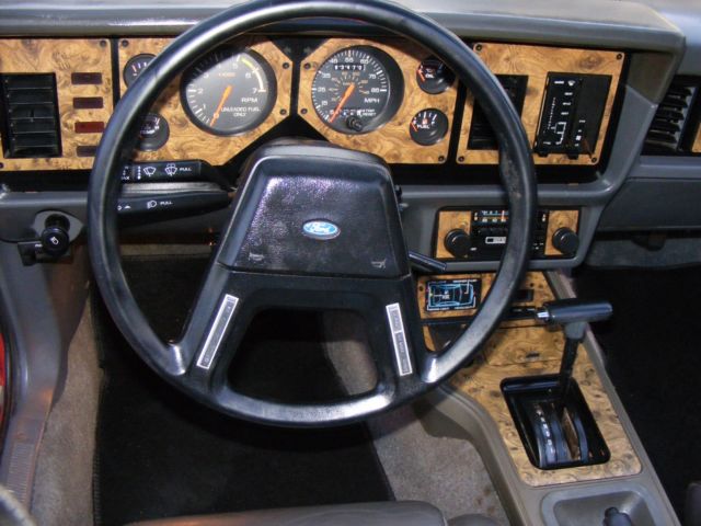1984 Red Ford Mustang Convertible