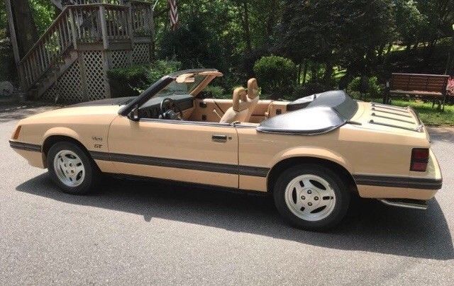 1984 Tan Ford Mustang Convertible