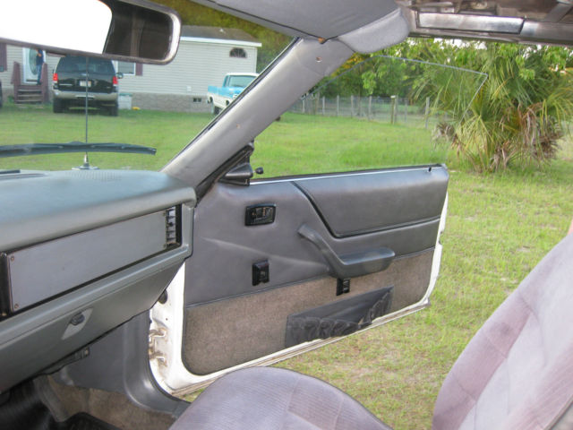 1984 White Ford Mustang Convertible