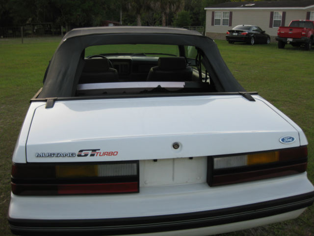 1984 White Ford Mustang Convertible