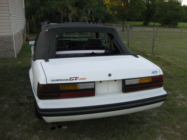 1984 White Ford Mustang Convertible