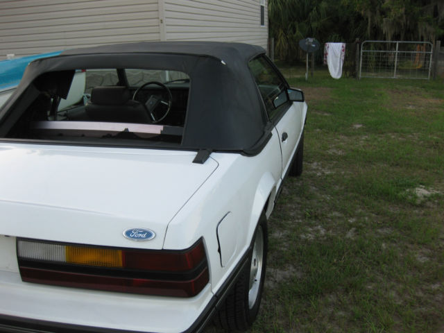 1984 White Ford Mustang Convertible