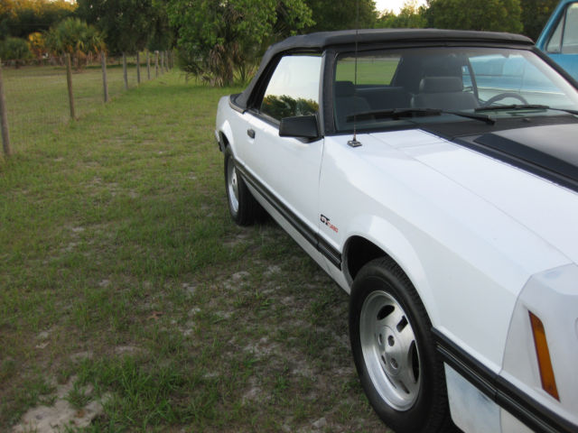 1984 White Ford Mustang Convertible