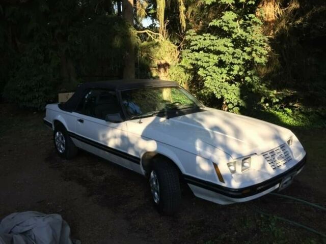 1984 White Ford Mustang Convertible
