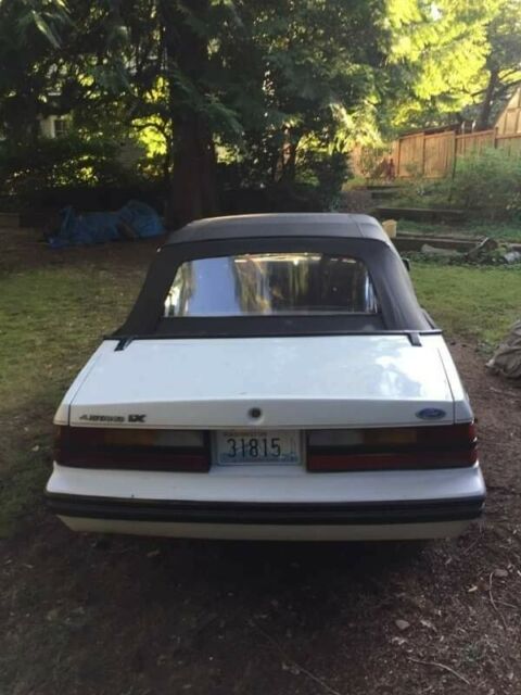1984 White Ford Mustang Convertible
