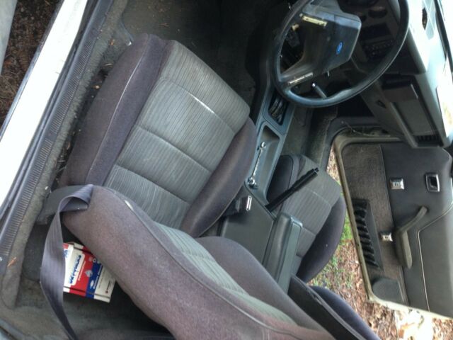 1984 White Ford Mustang Convertible