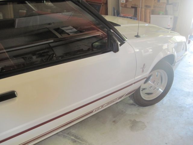 1984 White Ford Mustang Convertible