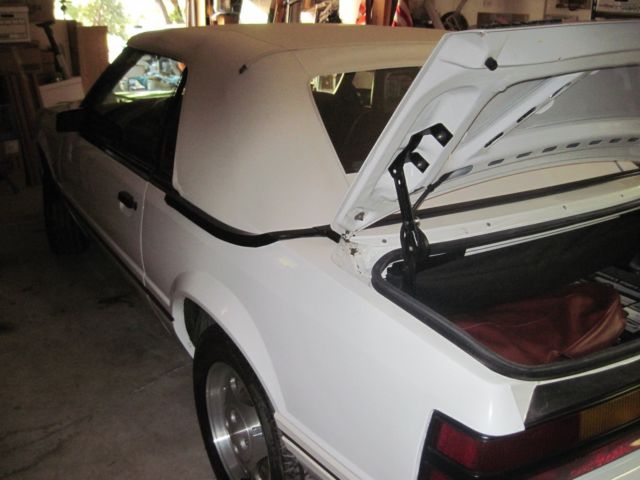 1984 White Ford Mustang Convertible
