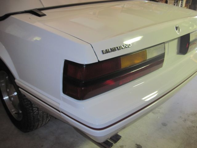 1984 White Ford Mustang Convertible
