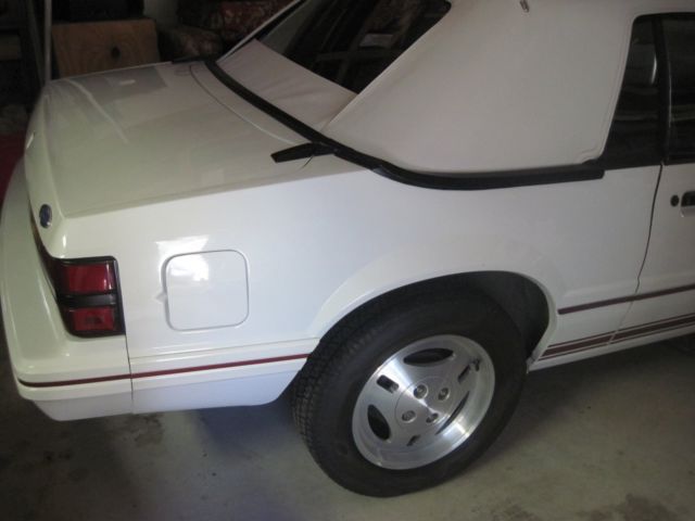 1984 White Ford Mustang Convertible