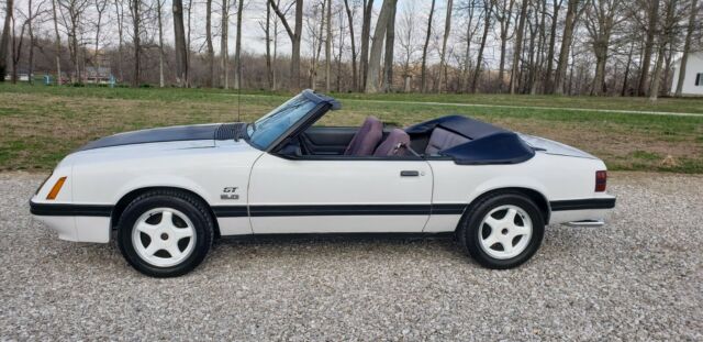 1984 White Ford Mustang Convertible