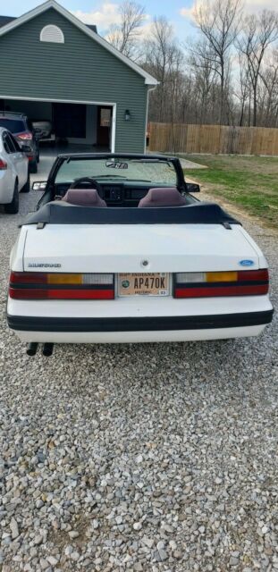 1984 White Ford Mustang Convertible