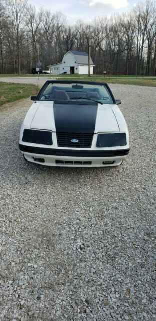 1984 White Ford Mustang Convertible