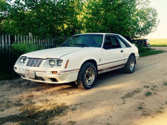 1984 White Ford Mustang Coupe