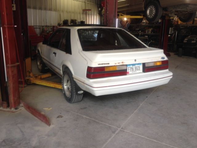 1984 White Ford Mustang Coupe