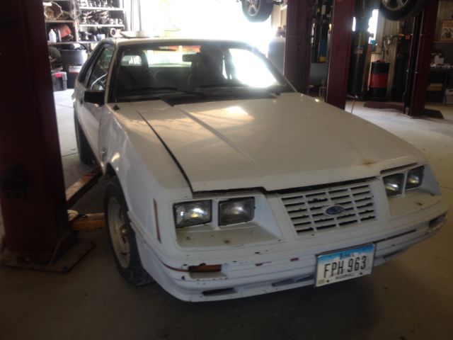 1984 White Ford Mustang Coupe