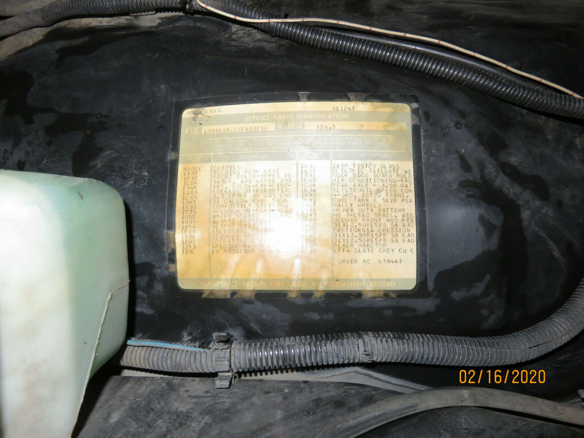 1984 Black Chevrolet Blazer