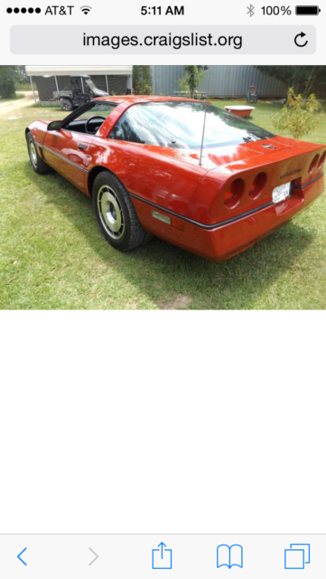 1984 Red Chevrolet Corvette Coupe