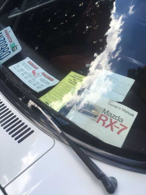 1984 White Mazda RX-7 Hatchback