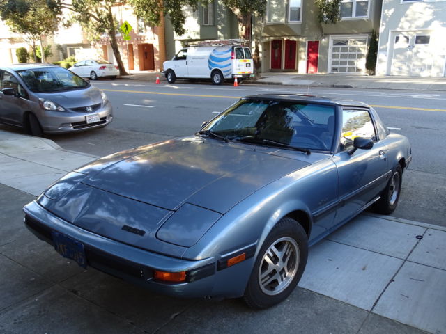 1984 Tender Blue Metallic, (Grey) Mazda RX-7 Coupe