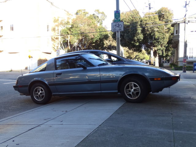 1984 Tender Blue Metallic, (Grey) Mazda RX-7 Coupe