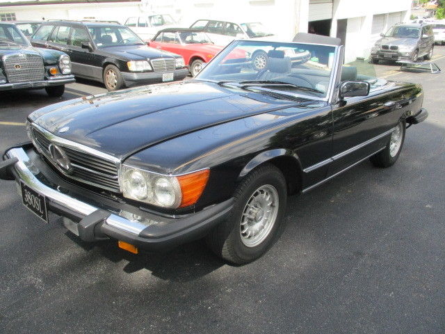 1984 Black Mercedes-Benz SL-Class Convertible