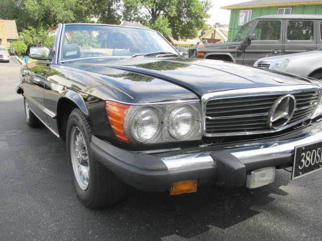 1984 Black Mercedes-Benz SL-Class Convertible