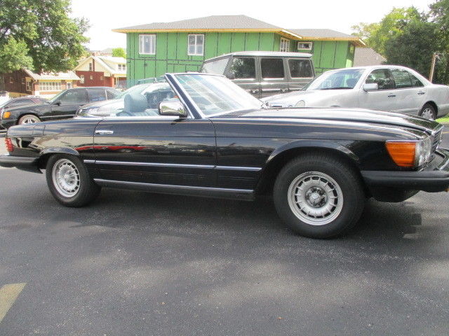 1984 Black Mercedes-Benz SL-Class Convertible