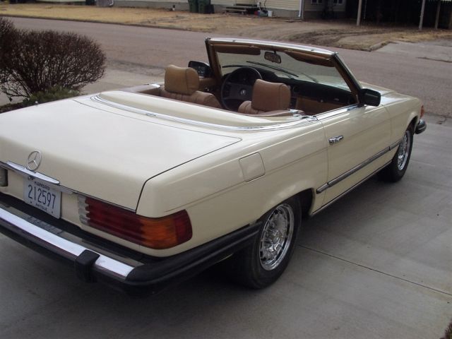 1984 yellow Mercedes-Benz SL-Class Convertible