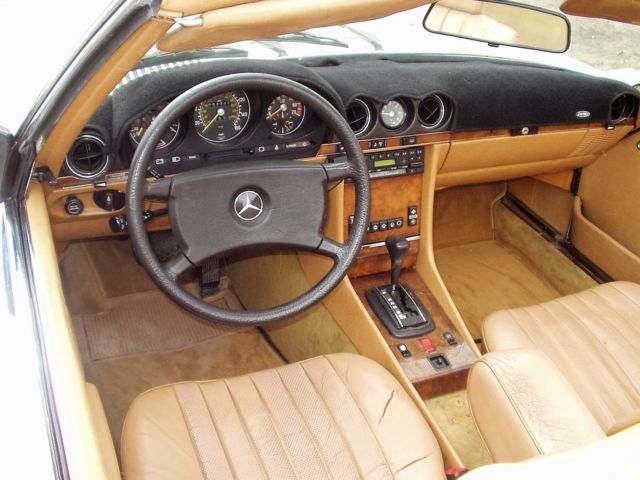 1984 yellow Mercedes-Benz SL-Class Convertible