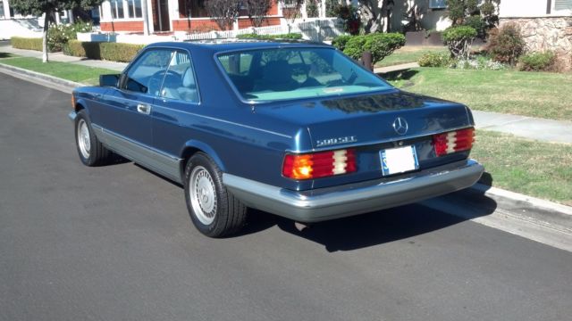 1984 Blue Mercedes-Benz 500-Series Coupe