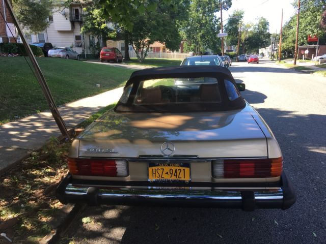 1984 tan Mercedes-Benz SL-Class Convertible