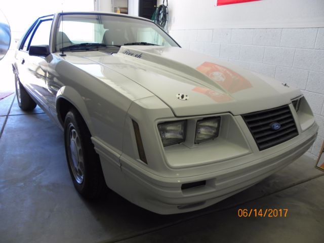 1984 White Ford Mustang Fastback