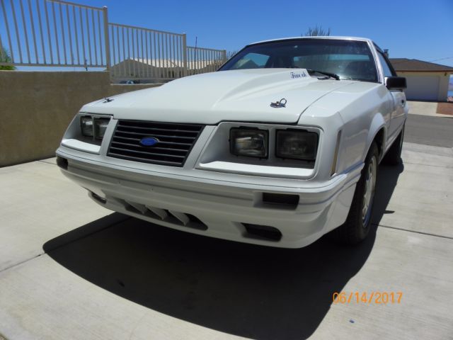 1984 White Ford Mustang Fastback