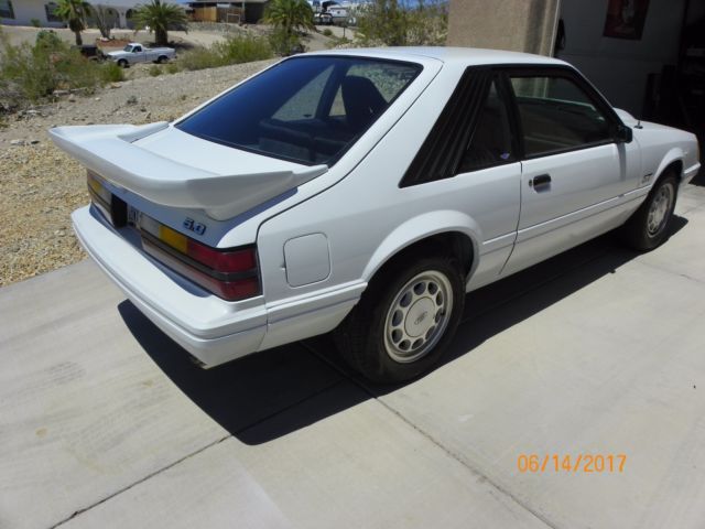 1984 White Ford Mustang Fastback