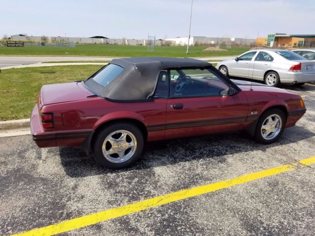 1984 Medum Canyon Red Ford Mustang Convertible