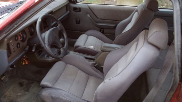 1984 Maroon Ford Mustang