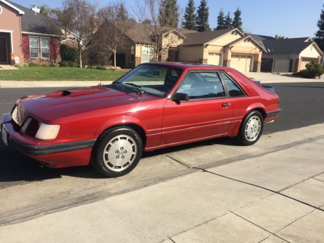 1984 Red Ford Mustang Hatchback