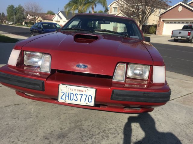 1984 Red Ford Mustang Hatchback