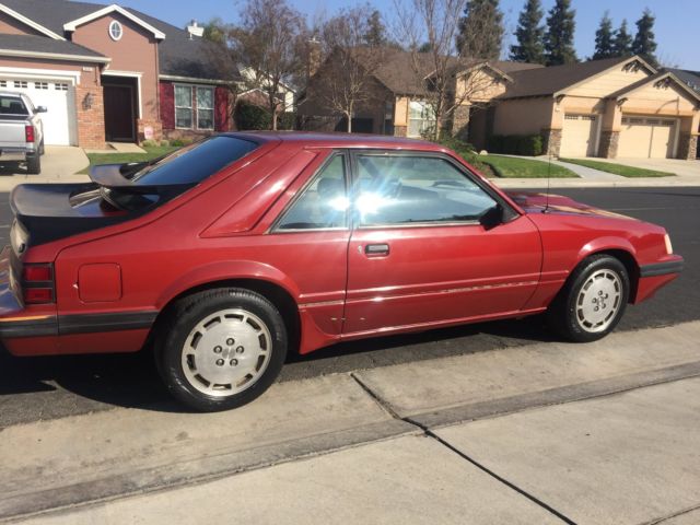 1984 Red Ford Mustang Hatchback