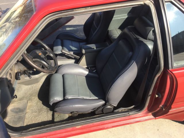 1984 Red Ford Mustang Hatchback