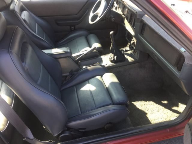 1984 Red Ford Mustang Hatchback