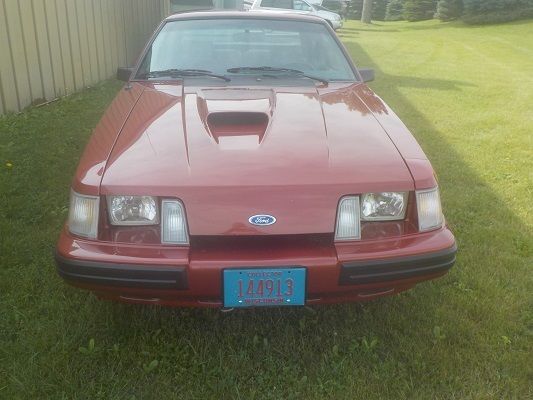 1984 Medium Canyon Red Ford Mustang Hatchback